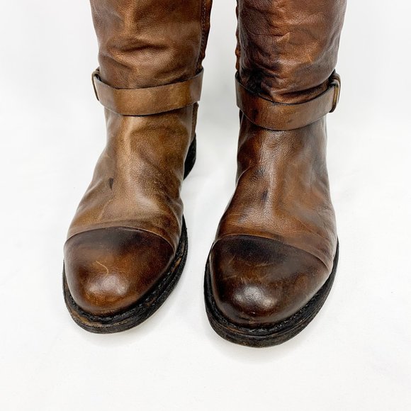 RAG & BONE Abbey Riding Boot Dark Brown Distressed - Picture 6 of 8